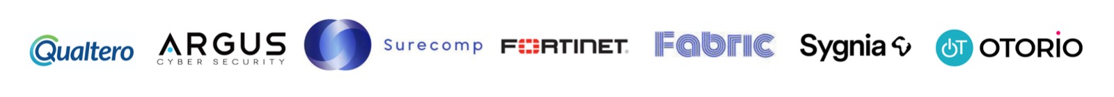 Qualtero, Argus Cyber Security, Surecomp, Fortinet, Fabric, Sygnia, Otorio